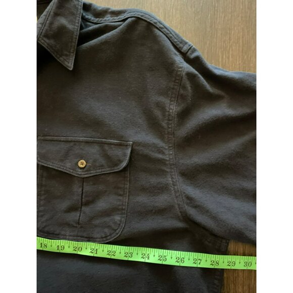Eddie Bauer Navy Blue Button Down Flannel Shirt Size XXL - Picture 4 of 5